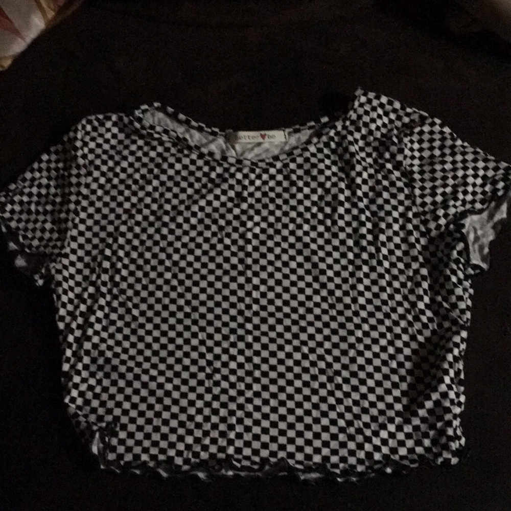 ❌SOLD in bundle❌ Checkered Crop Top